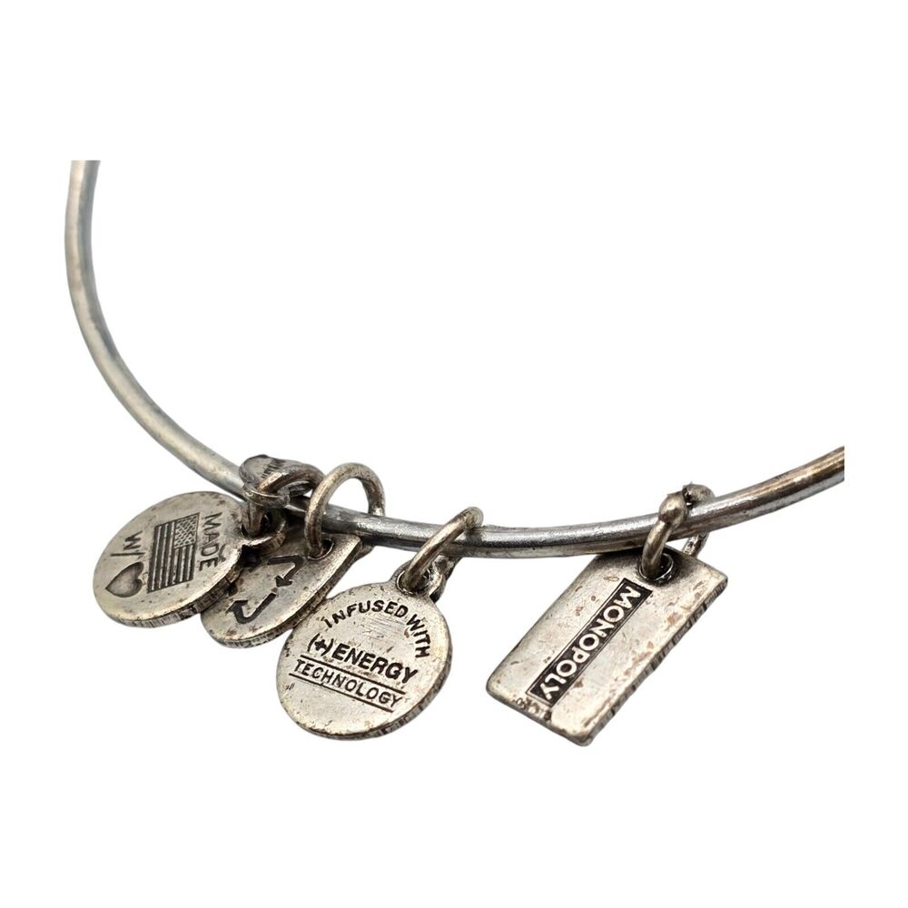Vintage Bracelet Alex and Ani Monopoly House Charm 7" Matte Silver Please Read - Picture 3 of 5